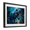 Stupell Industries Blue Toned Dinosaur Roar Framed Print Under Glass, design by Creative Studio